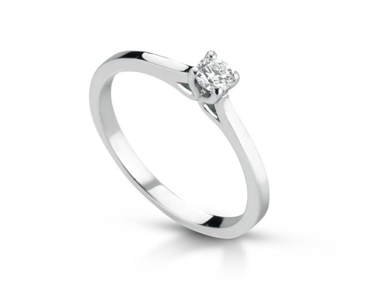 Anello PG Gioielli Donna Solitari in Oro bianco Diamante 0.15 Ct ANSOL9015 - ANSOL9015